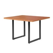 Mesa de Jantar Toulouse Base Aço Tampo Madeira Castanho 120cm - 58522 Mesa de Jantar Toulouse Base Aço Tampo Madeira Castanho 120cm - 58522