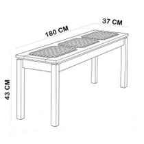 Mesa de Jantar Trammare C07 6 Lugares com Bancos e Cadeiras com Braço Marrom Lyam Decor