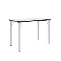 Mesa de Jantar Tubular Retangular 900 Roma Preto/Branco