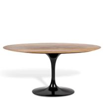 Mesa de Jantar Tulipa Oval 180x100cm Tampo Preto