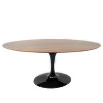 Mesa de Jantar Tulipa Saarinen Oval 160x90 cm Madeira Base Preta Mesa de Jantar Tulipa Saarinen Oval 160x90 cm Madeira Base Preta