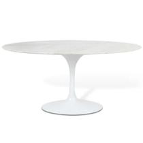 Mesa De Jantar Tulipa Saarinen Oval 160x90 cm Mármore Branco Extra Mesa De Jantar Tulipa Saarinen Oval 160x90 cm Mármore Branco Extra