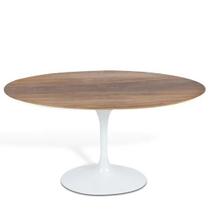 Mesa de Jantar Tulipa Saarinen Oval 198x122 cm Tampo Mezzo Castani