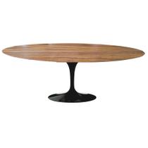 Mesa de Jantar Tulipa Saarinen Oval 244x137 cm Tampo MDF Imbuia