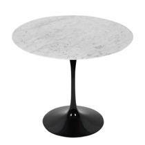 Mesa de Jantar Tulipa Saarinen Redonda 130 cm Mármore Carrara Base Preta Mesa de Jantar Tulipa Saarinen Redonda 130 cm Mármore Carrara Base Preta