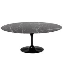 Mesa de Jantar Tulipa Saarinen Redonda 137x90 cm Mármore Nero