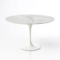 Mesa de Jantar Tulipa Saarinen Redonda 90 cm Mármore Branco Extra Mesa de Jantar Tulipa Saarinen Redonda 90 cm Mármore Branco Extra