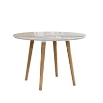 Mesa de jantar turmalina com vidro 4lugares off white Mesa de jantar turmalina com vidro 4lugares off white