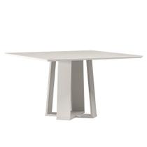 Mesa de Jantar Valencia 135x135 Tampo em MDF com Vidro - New Ceval