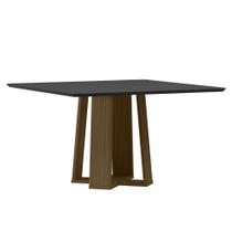 Mesa de Jantar Valencia 135x135 Tampo em MDF com Vidro - New Ceval