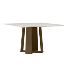 Mesa de Jantar Valencia 135x135 Tampo em MDF com Vidro - New Ceval