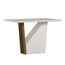 Mesa de Jantar Veneza 120x80 Tampo em MDF com Vidro - New Ceval