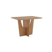 Mesa de Jantar Vértice 04 Lugares Canto Arredondado com Vidro SC156 Nature - Henn Mesa de Jantar Vértice 04 Lugares Canto Arredondado com Vidro SC156 Nature - Henn