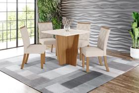 Mesa de Jantar Vertice 90 4 Cad. Vita Linho - Henn Mesa de Jantar Vertice 90 4 Cad. Vita Linho - Henn