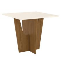 Mesa de Jantar Vértice 90 cm Canto Reto sem Vidro Nature Off White Henn