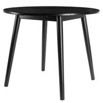 Mesa de jantar Winsome Moreno 37" redonda Double Drop Leaf preta Mesa de jantar Winsome Moreno 37" redonda Double Drop Leaf preta