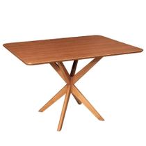 Mesa De Jantar Yara Retangular Tampo Laqueado Com Vidro 140x90 TAMPO:CINAMOMO Mesa De Jantar Yara Retangular Tampo Laqueado Com Vidro 140x90 TAMPO:CINAMOMO