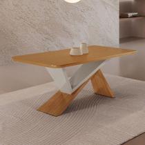 Mesa De Jantar Yasmin 180cm Tampo Mdf Canto Copo Moderna Naturalle/off White Mesa De Jantar Yasmin 180cm Tampo Mdf Canto Copo Moderna Naturalle/off White