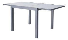 Mesa De Jardim Aluminio Cinza Extensivel 75x90x90/160cm