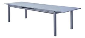 Mesa De Jardim Aluminio Cinza Extensivel 76x100x256/320cm