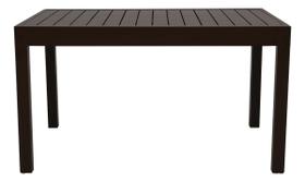 Mesa De Jardim Aluminio Marrom Extensivel 75x90x135/270cm