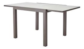 Mesa De Jardim Aluminio Marrom Extensivel 75x90x90/160cm