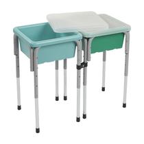 Mesa de jogo ajustável em areia e água ECR4kids de 2 estações