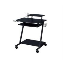 Mesa de jogo Casafoyer Ordrees Wooden Top Metal Frame Black