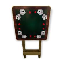 Mesa De Jogos Dobrável De Madeira Truco Baralho Adesivada Mesa De Jogos Dobrável De Madeira Truco Baralho Adesivada