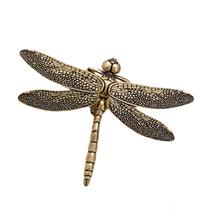 Mesa de latão Sculpture Fenteer em miniatura Dragonfly 9,5 cm