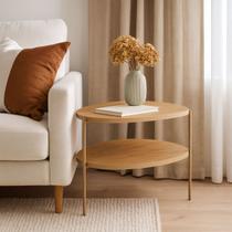 Mesa de Lateral Sofa Organica Tampo MDF Estrutura no Aço Mesa de Lateral Sofa Organica Tampo MDF Estrutura no Aço