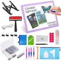Mesa de luz LED A4 com cabo iVyne, roxa