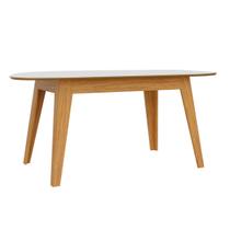 Mesa de Madeira 180 Cm Tm88 100% Mdf Off White/Freijó - Dalla Costa Mesa de Madeira 180 Cm Tm88 100% Mdf Off White/Freijó - Dalla Costa