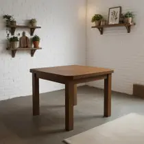 Mesa de Madeira Avulsa Pequena Quadrada 4 Cadeiras Cozinha