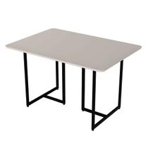 Mesa de Madeira Belle 118 Cm Preto/Off White - Art Panta