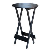 Mesa de Madeira Bistrô Dobravel Ideal para Bar e Restaurante Preto Mesa de Madeira Bistrô Dobravel Ideal para Bar e Restaurante Preto