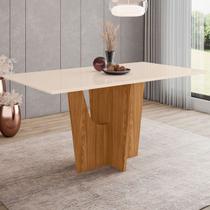 Mesa de Madeira Danielly Nature/Off White Sci36 - Henn Mesa de Madeira Danielly Nature/Off White Sci36 - Henn