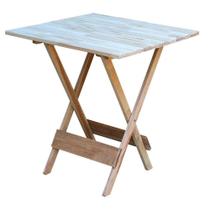 Mesa De Madeira Dobravel 70x70 Sem Pintura - Bege Mesa De Madeira Dobravel 70x70 Sem Pintura - Bege