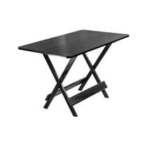 Mesa de Madeira Dobrável Preta 120x70cm Maplan