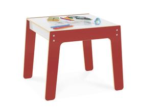 Mesa de madeira infantil vermelha Mesa de madeira infantil vermelha