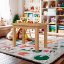 Mesa De Madeira Maciça Infantil Nogueira Zeka Shop Jm