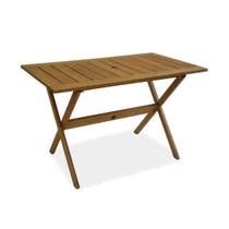 Mesa de Madeira Maciça para Área Externa Dobrável 120x70cm Ipanema Mestra Móveis