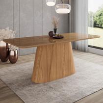 Mesa de Madeira Olívia 200 Cm com Vidro Nature - Henn Mesa de Madeira Olívia 200 Cm com Vidro Nature - Henn