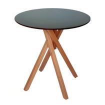 Mesa de Madeira Redonda June de 60cm 3 opções de cor do tampo