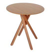 Mesa de Madeira Redonda June de 60cm 3 opções de cor do tampo