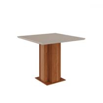 Mesa de Madeira Sophia com Vidro Cinamomo/Off White - Cimol Mesa de Madeira Sophia com Vidro Cinamomo/Off White - Cimol