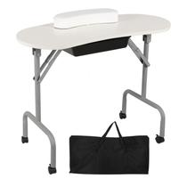 Mesa de manicure portátil AGESISI dobrável 90 cm branca