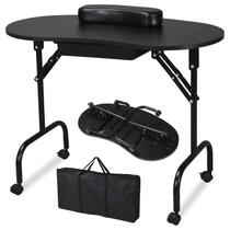Mesa de manicure Yaheetech portátil e dobrável 94cm com gaveta