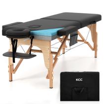 Mesa de massagem KCC Memory Foam Premium portátil dobrável
