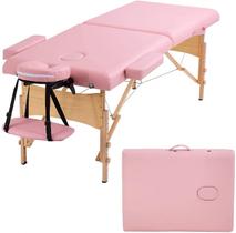 Mesa de Massagem Meet Perfect Portátil Rosa 185x71 cm